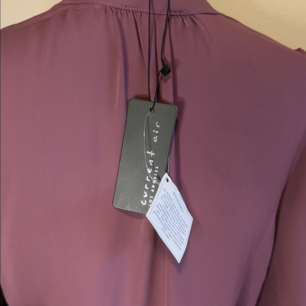 Current Air XS Elegant‎ Plum Twist-Front Blouse NWT - Picture 6 of 8